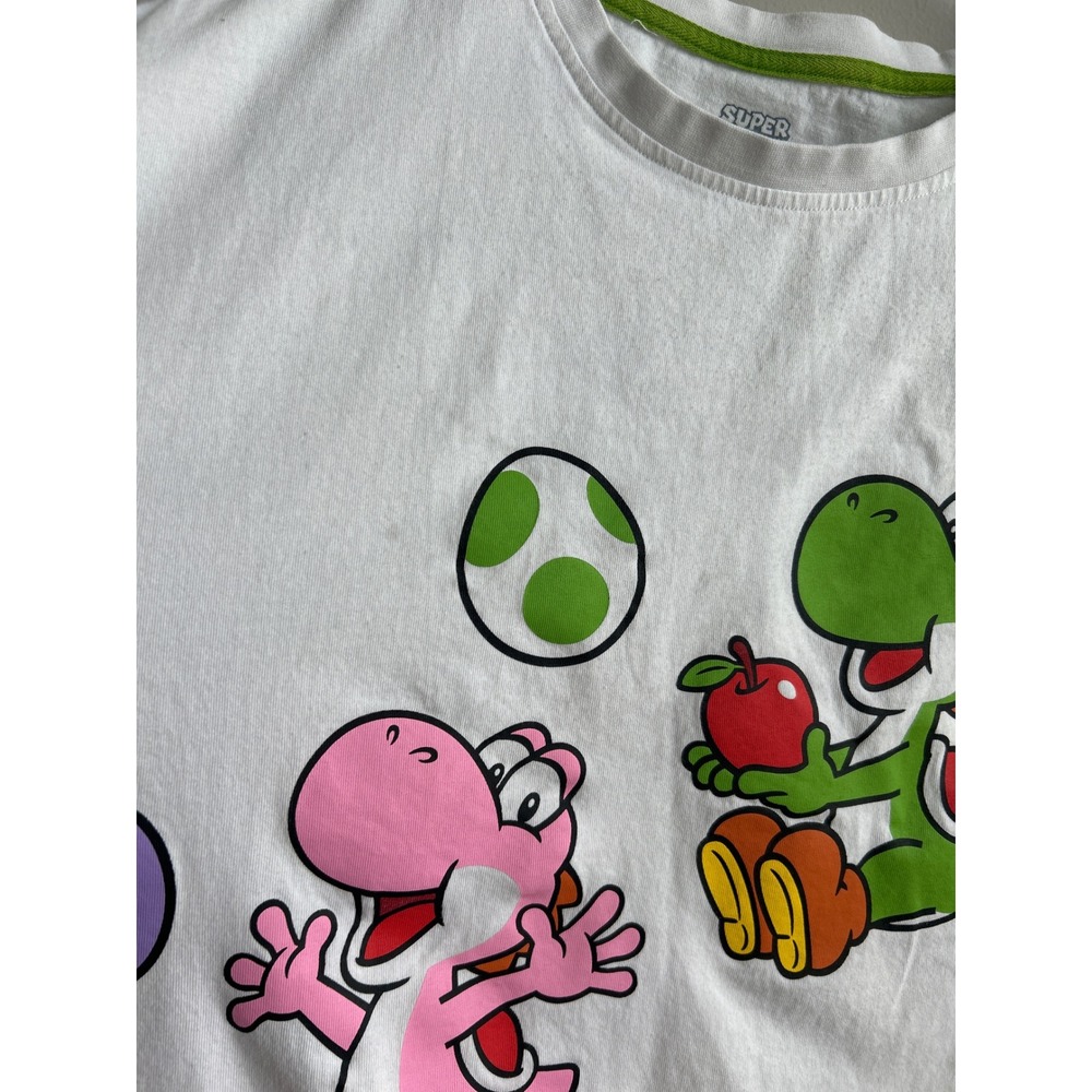Super Nintendo World Universal Studios White Yoshi Graphic T-Shirt Mens XL - Picture 3 of 14